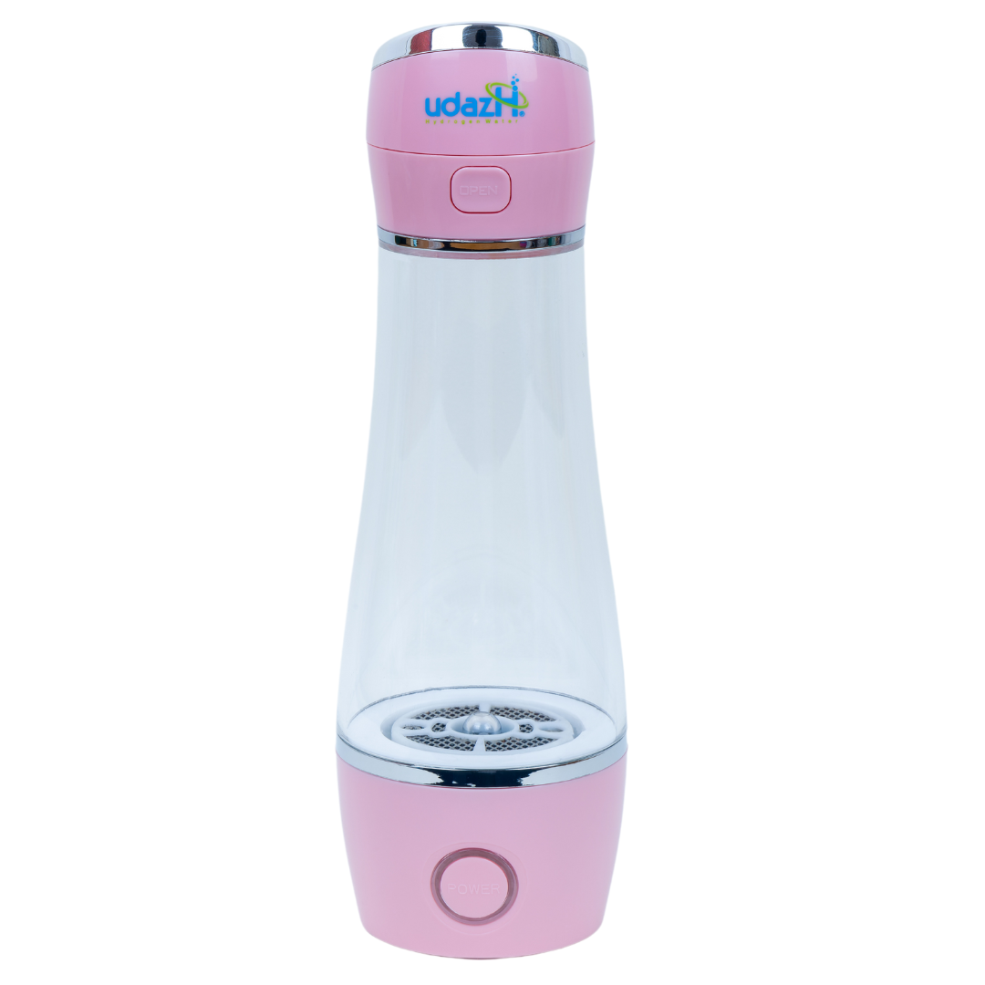 udazH Hydrogen water bottle Rechargeable & Portable : Pink
