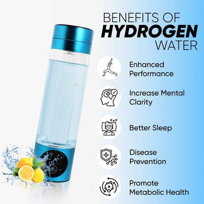 udazH X8 Hydrogen water bottle Rechargeable & Portable : Blue