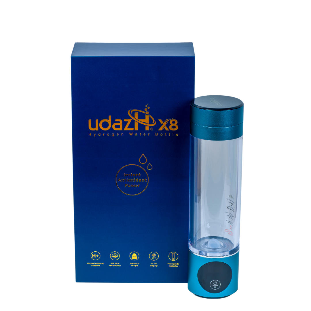 udazH X8 Hydrogen water bottle Rechargeable & Portable : Blue