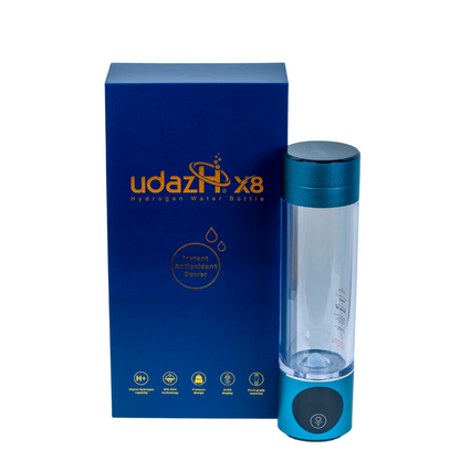 udazH X8 Hydrogen water bottle Rechargeable & Portable : Blue