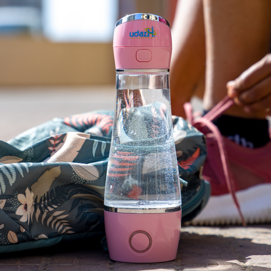 udazH Hydrogen water bottle Rechargeable & Portable : Pink