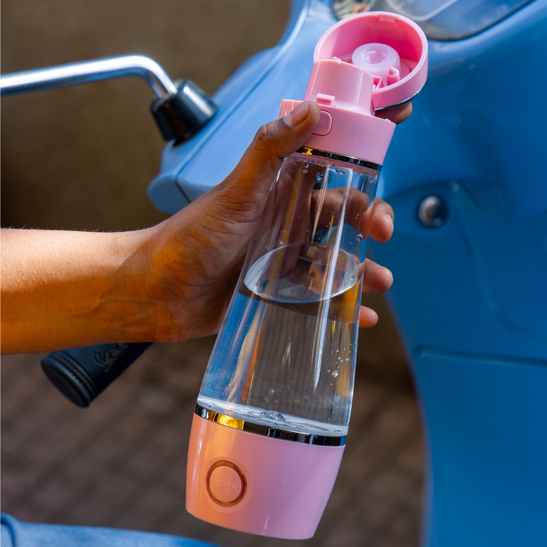 udazH Hydrogen water bottle Rechargeable & Portable : Pink