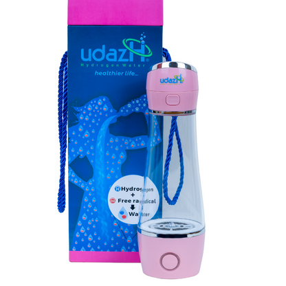 udazH Hydrogen water bottle Rechargeable & Portable : Pink