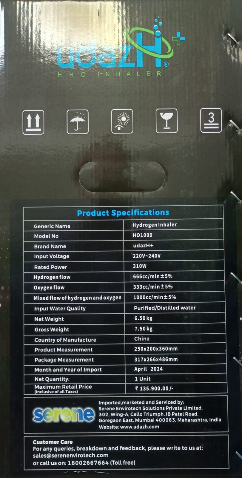 UdazH Portable HHO Generator: Breathe Better, Live Healthier. Portable Hydrogen+Oxygen inhaler